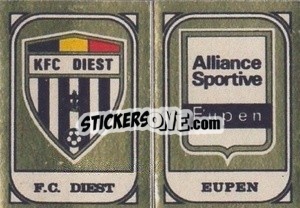 Sticker Emblemen F.C. Diest / Eupen - Football Belgium 1976-1977 - Panini