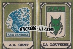 Sticker Emblemen A.A. Gent / La Louviere - Football Belgium 1976-1977 n. 375 - Panini