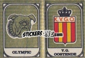 Sticker Emblemen Olympic / V.G. Oostende - Football Belgium 1976-1977 - Panini