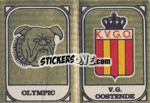 Sticker Emblemen Olympic / V.G. Oostende - Football Belgium 1976-1977 n. 377 - Panini
