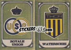 Sticker Emblemen Royale Union / Waterschei - Football Belgium 1976-1977 - Panini