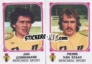 Cromo Jan Corremans / Pierre Van Staay - Football Belgium 1976-1977 - Panini