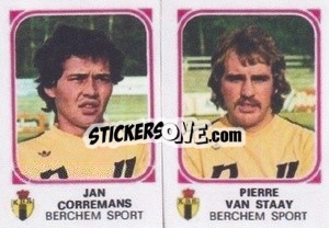 Figurina Jan Corremans / Pierre Van Staay - Football Belgium 1976-1977 n. 383 - Panini