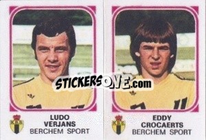 Cromo Ludo Verjans / Eddy Crocaerts - Football Belgium 1976-1977 n. 385 - Panini