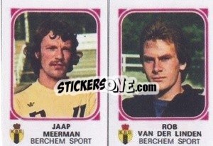 Sticker Jaap Meerman / Rob Van Der Linden - Football Belgium 1976-1977 n. 386 - Panini