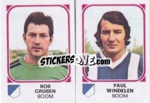 Sticker Rob Gruben / Paul Windelen - Football Belgium 1976-1977 - Panini