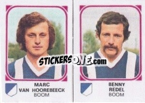Figurina Marc Van Hoorebeeck / Benny Redel - Football Belgium 1976-1977 n. 389 - Panini
