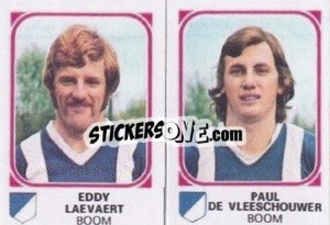 Sticker Eddy Laevaert / Paul De Vleeschouwer - Football Belgium 1976-1977 - Panini