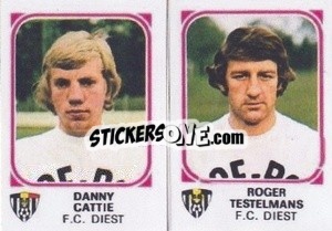 Sticker Danny Cattie / Roger Testelmans - Football Belgium 1976-1977 - Panini