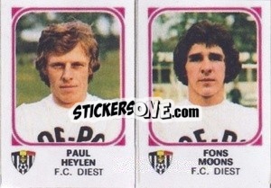 Sticker Paul Heylen / Fons Moons - Football Belgium 1976-1977 n. 398 - Panini
