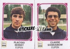 Cromo Placido Bernet / Claude Siemianow - Football Belgium 1976-1977 - Panini