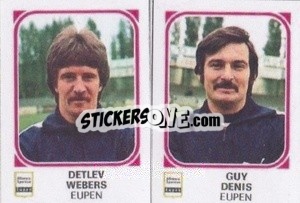 Cromo Detlev Webers / Guy Denis - Football Belgium 1976-1977 - Panini