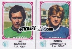 Cromo Luc Sanders / Ronny Lambrechts - Football Belgium 1976-1977 - Panini