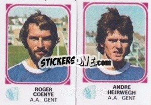 Sticker Roger Coenye / Andre Heirwegh - Football Belgium 1976-1977 n. 406 - Panini