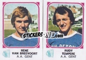 Sticker Rene Van Breevoort / Rudy Tempere - Football Belgium 1976-1977 n. 408 - Panini