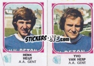 Sticker Henk Hejt / Yvo Van Herp - Football Belgium 1976-1977 n. 409 - Panini