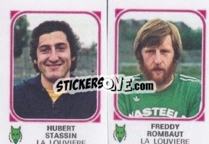 Sticker Hubert Stassin / Freddy Rombaut - Football Belgium 1976-1977 - Panini