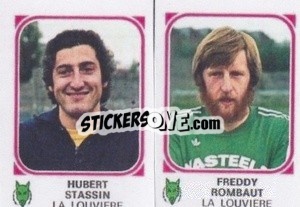 Sticker Hubert Stassin / Freddy Rombaut - Football Belgium 1976-1977 n. 411 - Panini