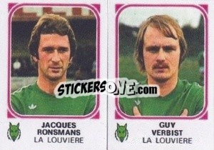 Cromo Jacques Ronsmans / Guy Verbist - Football Belgium 1976-1977 - Panini
