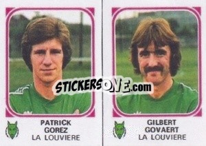 Sticker Patrick Gorez / Gilbert Govaert - Football Belgium 1976-1977 n. 414 - Panini