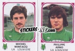Sticker Michel Wintacq / Philippe Arno - Football Belgium 1976-1977 n. 415 - Panini