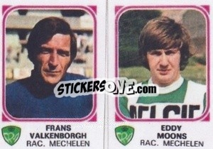 Sticker Frans Valkenborgh / Eddy Moons - Football Belgium 1976-1977 - Panini