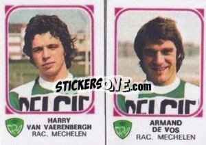 Sticker Harry Van Vaerenbergh / Armand De Vos - Football Belgium 1976-1977 - Panini