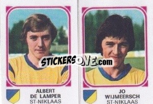 Sticker Albert De Lamper / Jo Wijmeersch - Football Belgium 1976-1977 - Panini