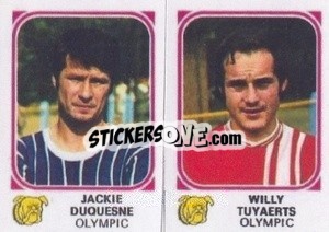 Cromo Jackie Duquesne / Willy Tuyaerts - Football Belgium 1976-1977 - Panini
