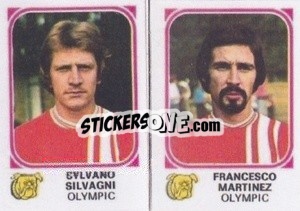 Sticker Sylvano Silvagni / Francesco Martinez - Football Belgium 1976-1977 - Panini