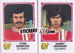 Figurina Yvon Dedekker / Danny Vervoort - Football Belgium 1976-1977 n. 432 - Panini