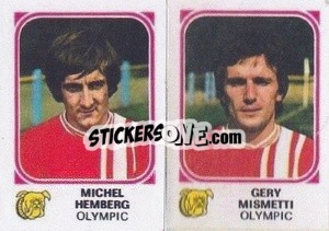 Sticker Michel Hemberg / Gery Mismeti - Football Belgium 1976-1977 - Panini