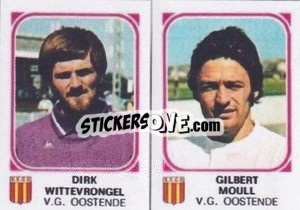 Sticker Dirk Wittevrongel / Gilbert Moull - Football Belgium 1976-1977 - Panini