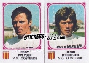 Cromo Eddy Pylyser / Henri D'Hulster - Football Belgium 1976-1977 - Panini