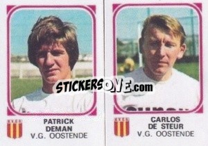 Cromo Patrick Deman / Carlos De Steur - Football Belgium 1976-1977 - Panini