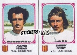 Cromo Ademir Perdao / Johnny Borny - Football Belgium 1976-1977 - Panini