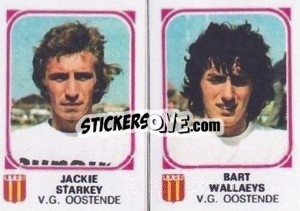 Sticker Jackie Starkey / Bart Wallaeys - Football Belgium 1976-1977 - Panini
