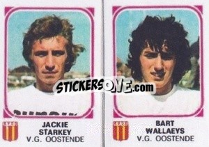 Cromo Jackie Starkey / Bart Wallaeys - Football Belgium 1976-1977 n. 439 - Panini