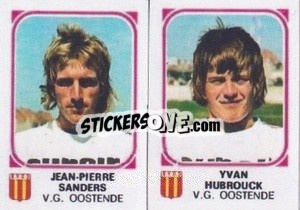 Cromo Jean-Pierre Sanders / Yvan Hubrouck - Football Belgium 1976-1977 - Panini