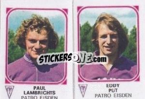 Sticker Paul Lambrichts / Eddy Put - Football Belgium 1976-1977 - Panini