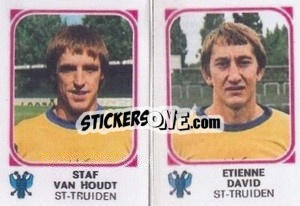 Sticker Staf Van Houdt / Etienne David - Football Belgium 1976-1977 - Panini