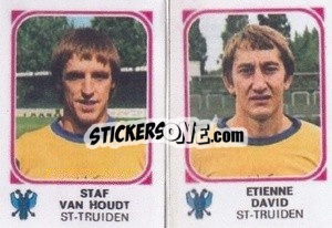 Sticker Staf Van Houdt / Etienne David - Football Belgium 1976-1977 n. 454 - Panini
