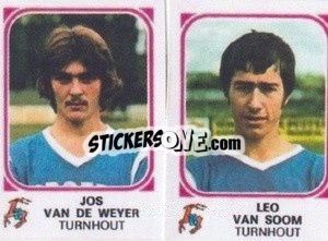 Sticker Jos Van De Weyer / Leo Van Soom - Football Belgium 1976-1977 - Panini