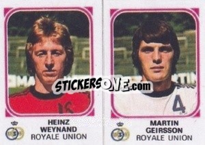 Cromo Heinz Weynand / Mertin Geirsson - Football Belgium 1976-1977 - Panini