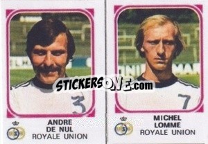 Figurina Andre De Nul / Michel Lomme - Football Belgium 1976-1977 - Panini