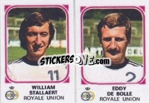 Sticker William Stallaert / Eddy De Bolle - Football Belgium 1976-1977 - Panini