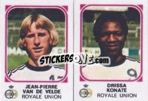 Figurina Jean-Pierre Van De Velde / Drissa Konate - Football Belgium 1976-1977 - Panini
