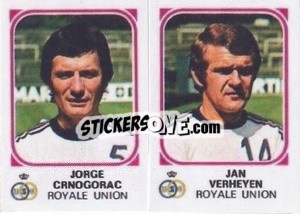 Cromo Jorge Crnogorac / Jan Verheyen - Football Belgium 1976-1977 - Panini