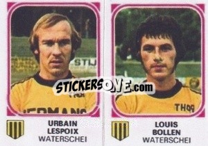 Sticker Urbain Lespoix / Louis Bollen - Football Belgium 1976-1977 - Panini