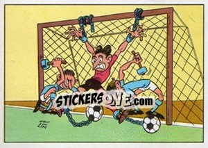 Sticker Cartoon (Le Libero) - Football Belgium 1973-1974 - Panini